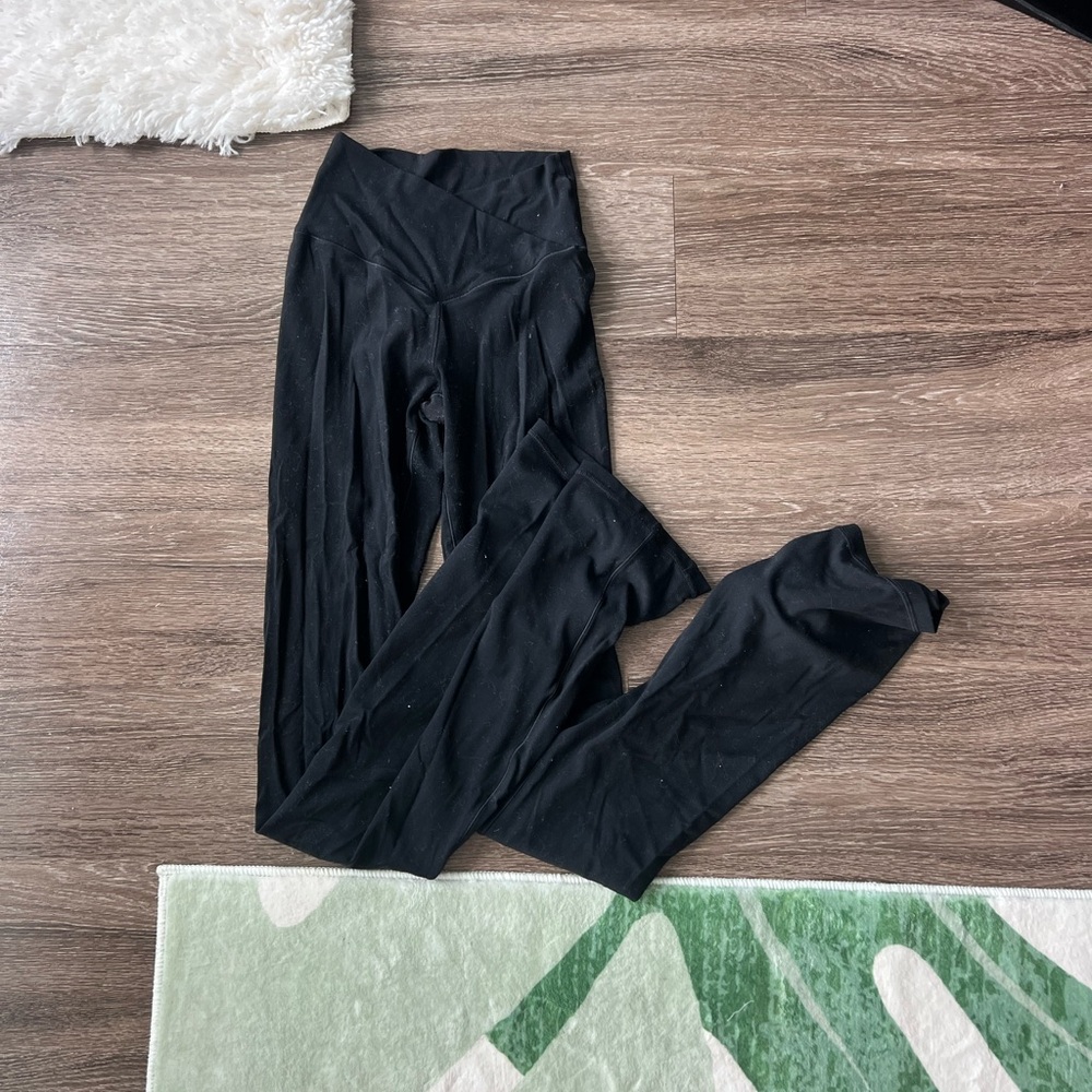 Aerie Black High-Rise flare pants size small